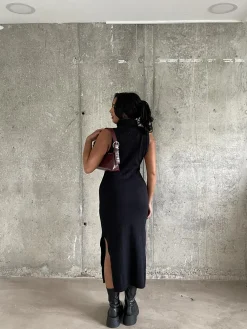 Glamorous Midi & Midaxi Dresses|Midi & Midaxi Dresses|Black Roll-Neck Midi-Dress -