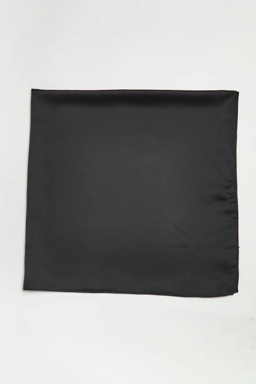 Glamorous Go To Partywear|Jet Setter|Black Satin Headscarf -