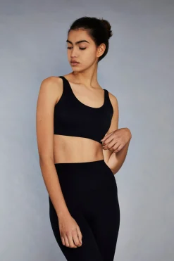 Glamorous Activewear|Crops, Corsets & Bodysuits|Black Scoop Back Sports Bra -