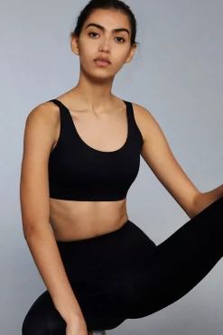Glamorous Activewear|Crops, Corsets & Bodysuits|Black Scoop Back Sports Bra -