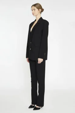 Glamorous Prom|Blazers|Black Single Breast Oversized-Blazer -