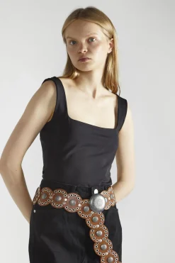 Glamorous Crops, Corsets & Bodysuits|Black Square-Neck Bodysuit -