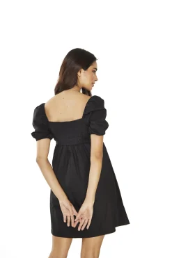 Glamorous Day Dresses|Mini Dresses|Black Square-Neck Mini-Dress -