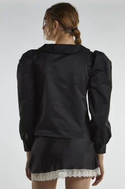 Glamorous Blouses & Shirts|Black Statement Sleeves Blouse -