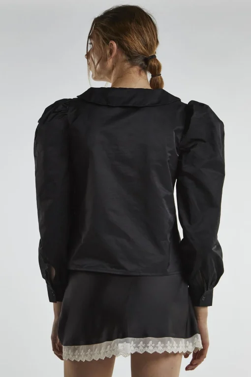Glamorous Blouses & Shirts|Black Statement Sleeves Blouse -