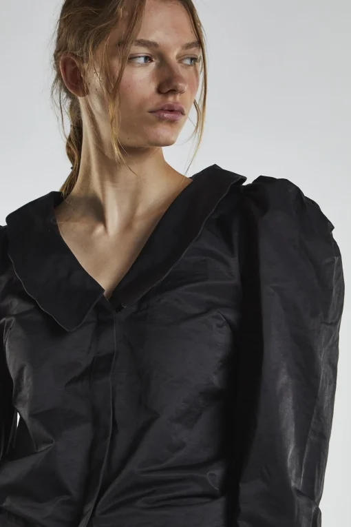Glamorous Blouses & Shirts|Black Statement Sleeves Blouse -