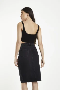 Glamorous Midi & Midaxi Skirts|Black Straight Pencil Midi-Skirt -