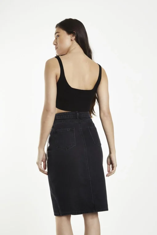 Glamorous Midi & Midaxi Skirts|Black Straight Pencil Midi-Skirt -