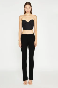 Glamorous Best Dressed Guest|Going Out Tops|Black Strapless Corset Crop-Top -