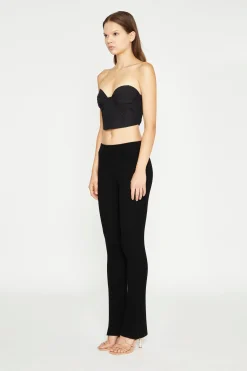 Glamorous Best Dressed Guest|Going Out Tops|Black Strapless Corset Crop-Top -