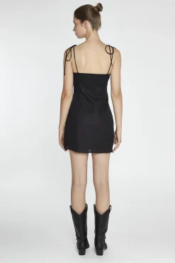 Glamorous Day Dresses|Mini Dresses|Black Strappy Milkmaid Mini-Dress -