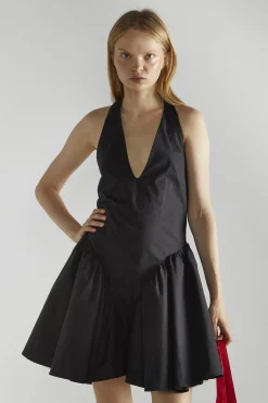 Glamorous Mini Dresses|Mini Dresses|Black V-Neck- Mini-Dresses -