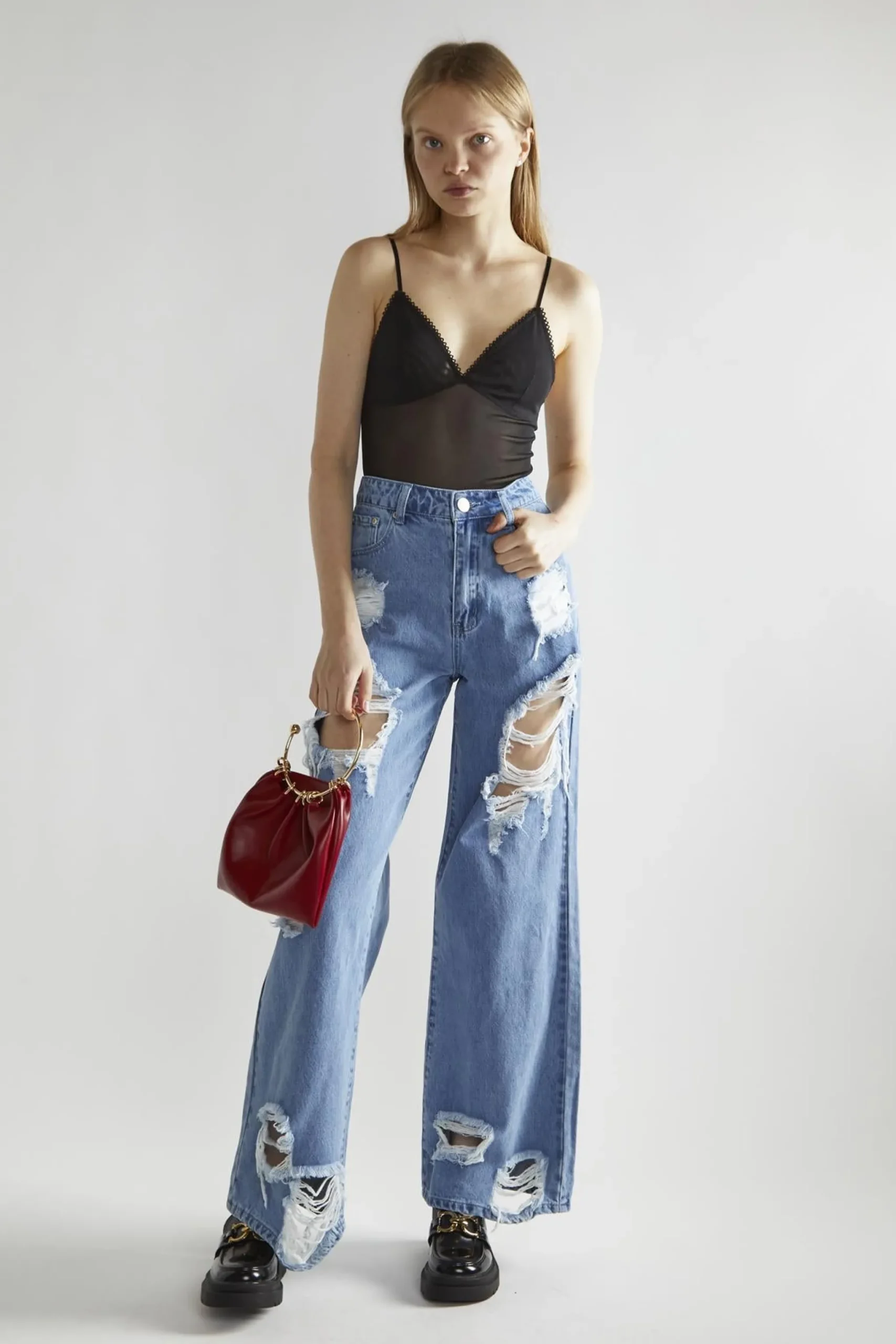 Glamorous Crops, Corsets & Bodysuits|Black V-Neck Sleeveless-Bodysuit -