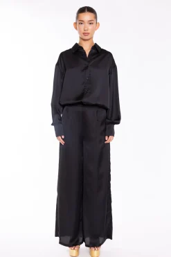Glamorous Prom|Wide Leg Trousers|Black Wide Leg Trousers -