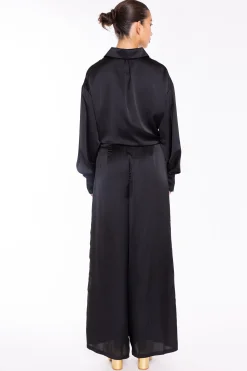 Glamorous Prom|Wide Leg Trousers|Black Wide Leg Trousers -