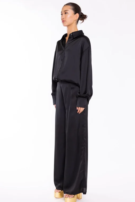 Glamorous Prom|Wide Leg Trousers|Black Wide Leg Trousers -