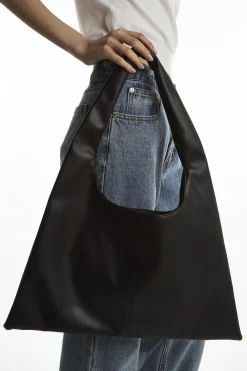 Glamorous Tote Bags|Shoulder Bags|Black Winged Shoulder Tote-Bag -