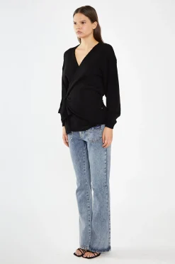 Glamorous Workwear|Cardigans|Black Wrap Cardigan -