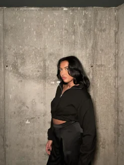 Glamorous Loungewear|Jumpers|Black Zip- Neck -Jumper -