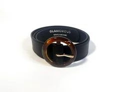 Glamorous Belts|Black-Brown Buckle Belt -