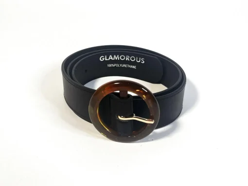 Glamorous Belts|Black-Brown Buckle Belt -