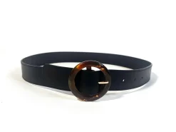 Glamorous Belts|Black-Brown Buckle Belt -