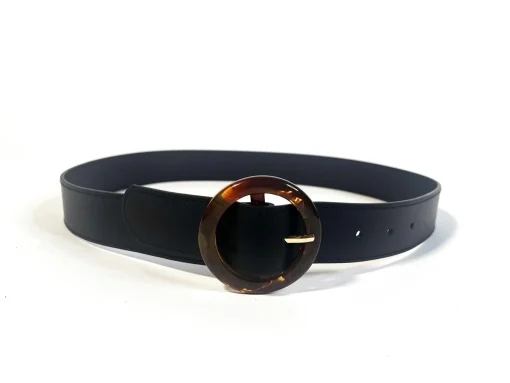 Glamorous Belts|Black-Brown Buckle Belt -