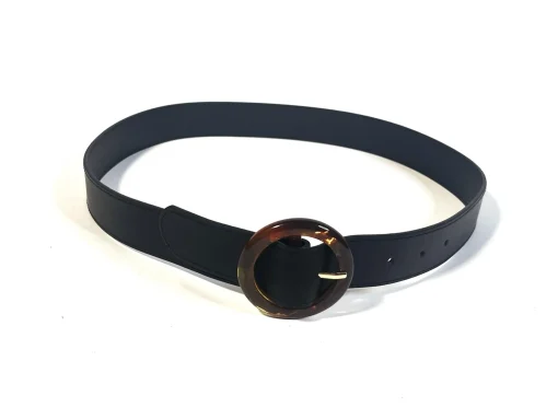 Glamorous Belts|Black-Brown Buckle Belt -