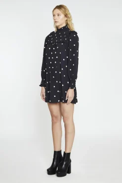 Glamorous Mini Dresses|Mini Dresses|Black-Daisy Turtle-Neck Mini-Dress -