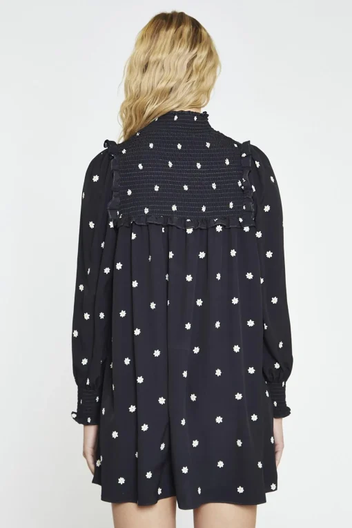 Glamorous Mini Dresses|Mini Dresses|Black-Daisy Turtle-Neck Mini-Dress -