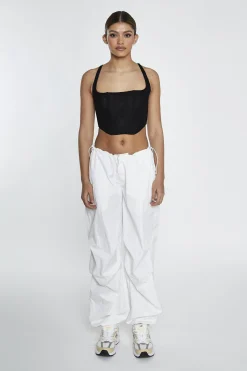 Glamorous Going Out Tops|Crops, Corsets & Bodysuits|Black-Lace Corset Crop-Top -