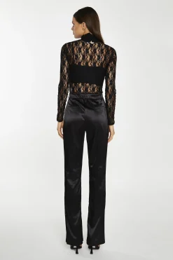 Glamorous Crops, Corsets & Bodysuits|Black-Lace High-Neck Bodysuit -