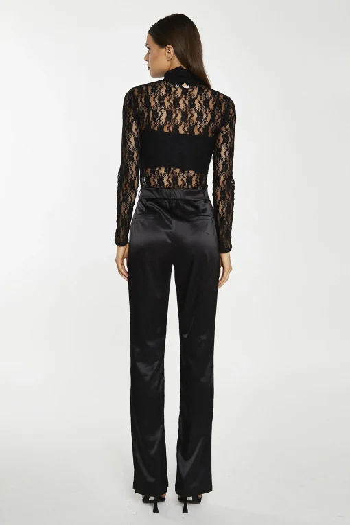 Glamorous Crops, Corsets & Bodysuits|Black-Lace High-Neck Bodysuit -