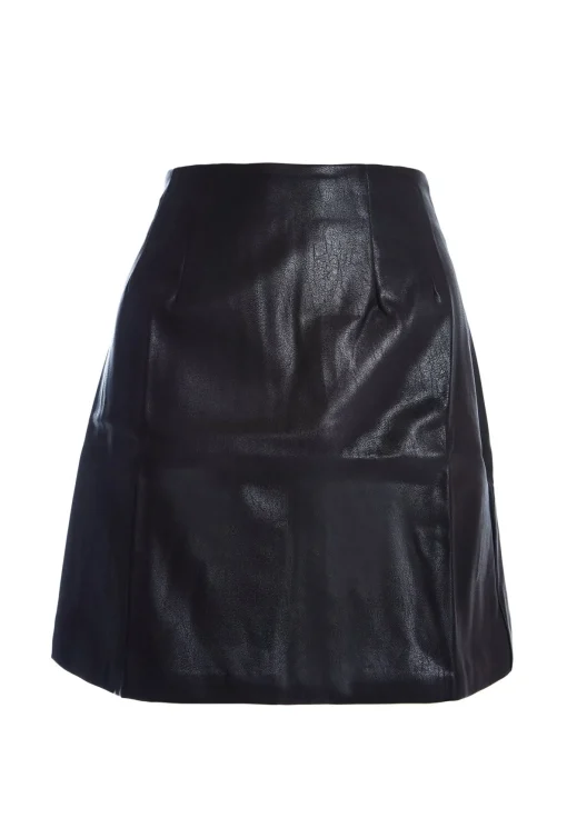 Glamorous Going Out Skirts|Mini Skirts|Black-PU A-Line Mini-Skirt -