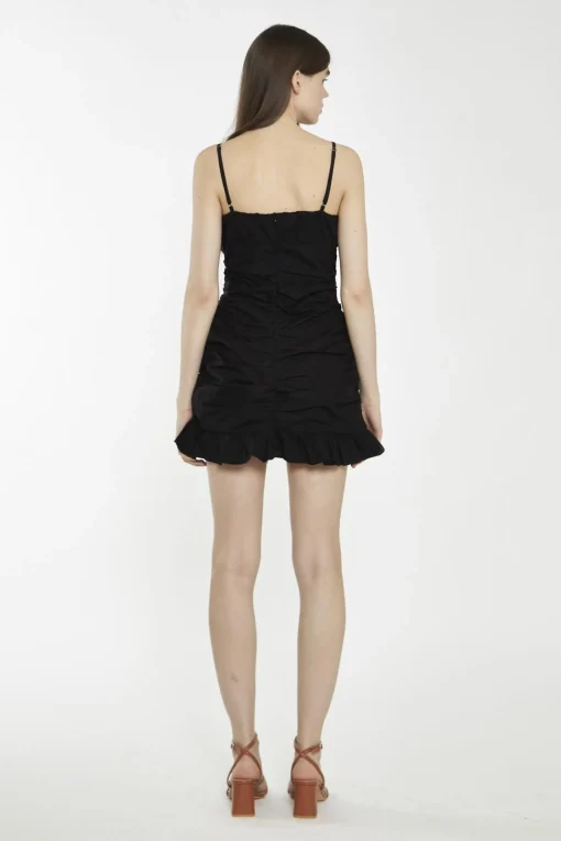 Glamorous Day Dresses|Mini Dresses|Black-Spaghetti-Strap Mini-Dress -