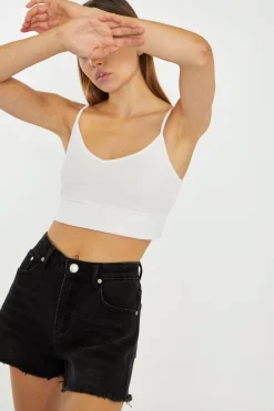 Glamorous Chic Escapes|Denim Shorts|Black-Wash Frayed Edge Denim Shorts -