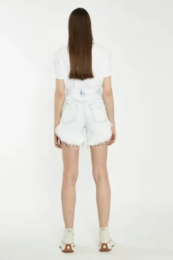 Glamorous Chic Escapes|Denim Shorts|Bleach Acid Distressed Denim Shorts -
