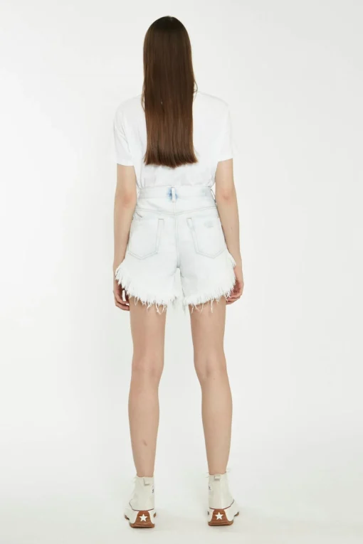 Glamorous Chic Escapes|Denim Shorts|Bleach Acid Distressed Denim Shorts -