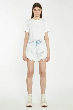 Glamorous Chic Escapes|Denim Shorts|Bleach Acid Distressed Denim Shorts -