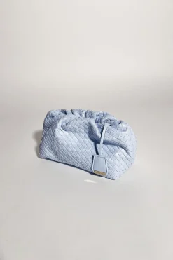 Glamorous Clutch Bags|Blue Faux Leather Clutch-Bag -