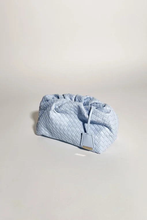 Glamorous Clutch Bags|Blue Faux Leather Clutch-Bag -