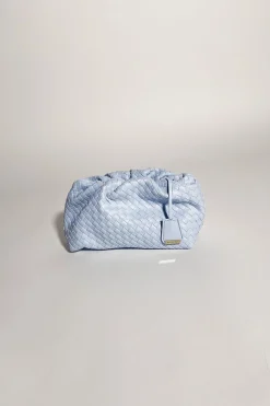 Glamorous Clutch Bags|Blue Faux Leather Clutch-Bag -