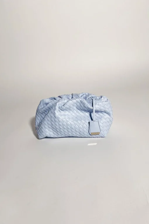 Glamorous Clutch Bags|Blue Faux Leather Clutch-Bag -