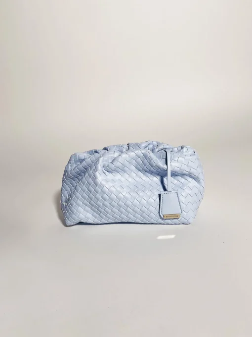 Glamorous Clutch Bags|Blue Faux Leather Clutch-Bag -