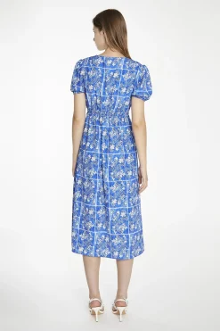 Glamorous Day Dresses|Midi & Midaxi Dresses|Blue-Tile Button-Front Midaxi-Dress -