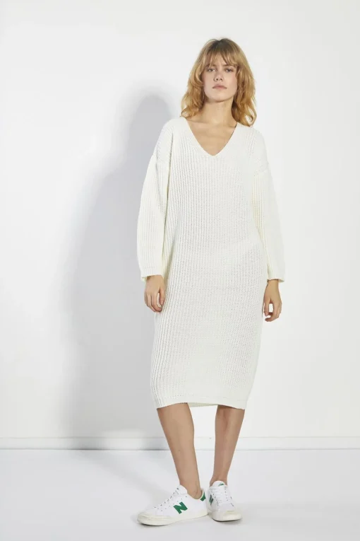 Glamorous Day Dresses|Jumpers|Bone White Jumper Midi-Dress -