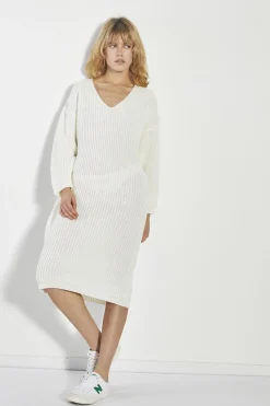 Glamorous Day Dresses|Jumpers|Bone White Jumper Midi-Dress -