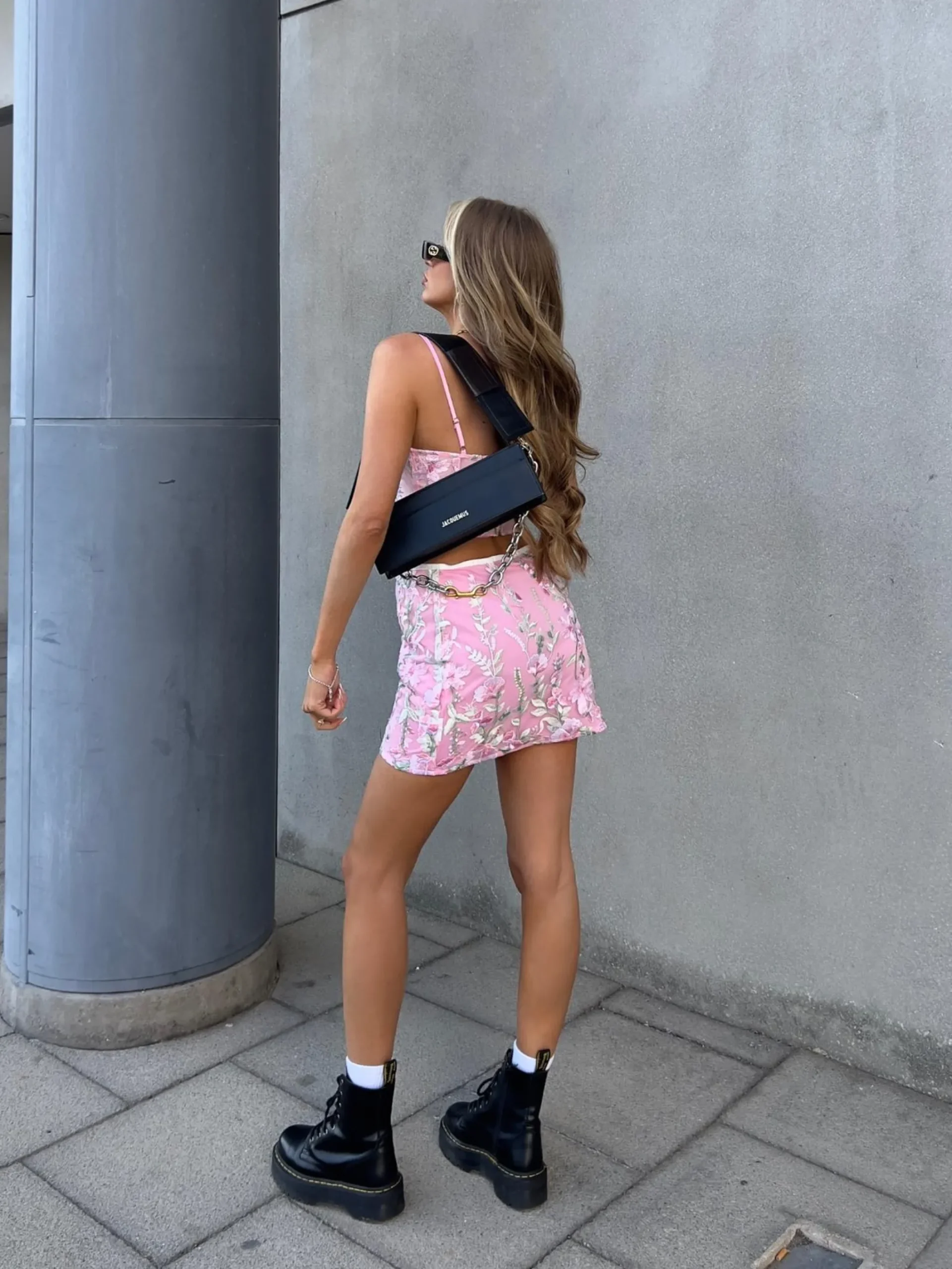 Glamorous Tops|Co-ords|Brianna Co-ord Corset Style Crop Top with Contrast Binding -Cream Pink -