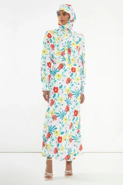Glamorous Best Dressed Guest|Co-ords|Bright Multi Flower Bias-Cut Maxi-skirt -