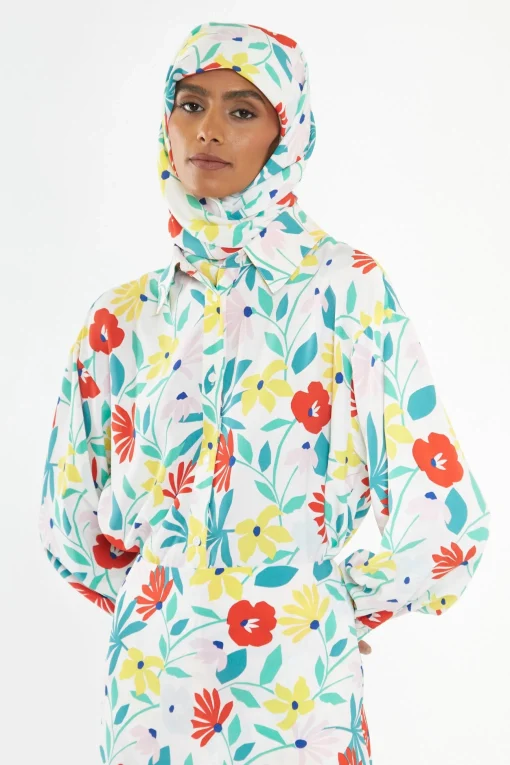 Glamorous Co-ords|Bright Multi Flower Long Sleeve Shirt -